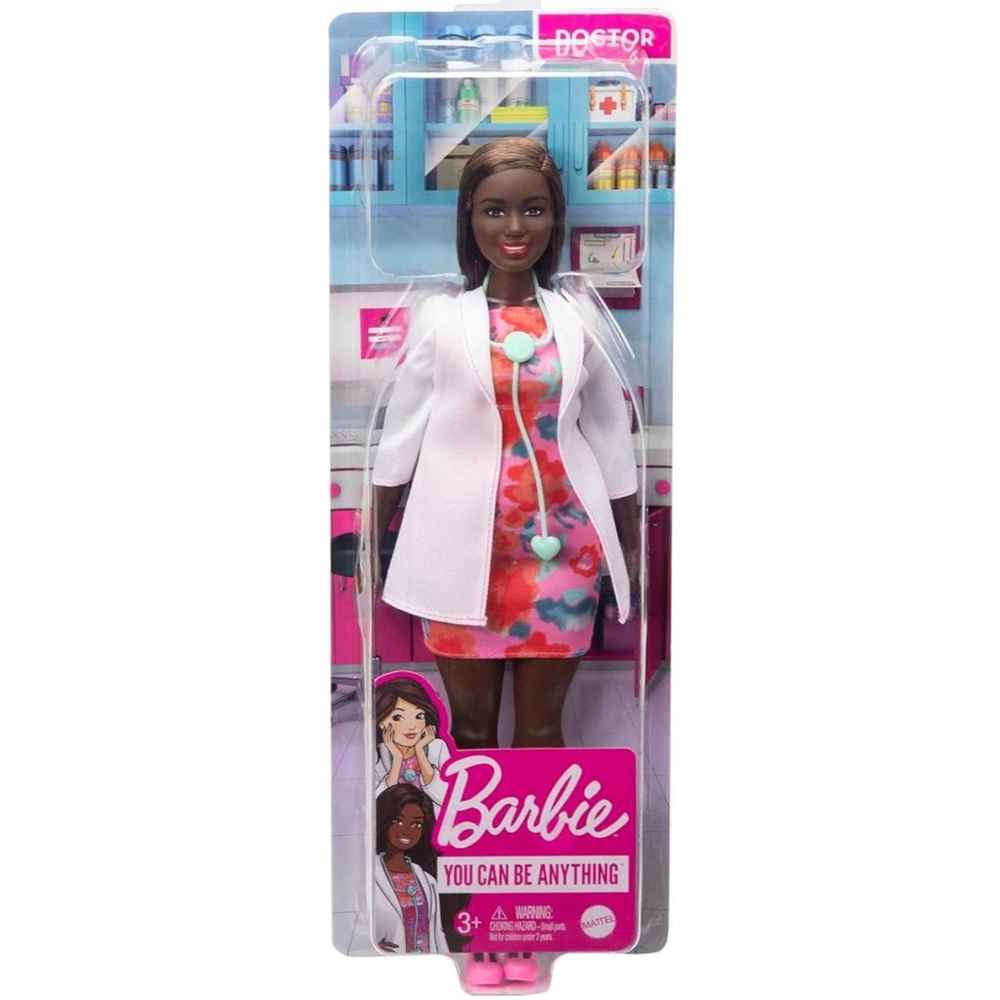 Doctor Barbie Doll & Accessories Wearing Coat & Flats with Stethoscope